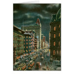 Broadway inférieur vintage par nuit cartes
