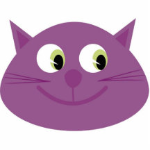 Broche pourpre de chat découpages en acrylique