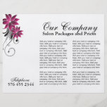 Brochure de salon de beauté de trois fois tract customisé