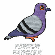 Broderie de pigeon de roche polo brodé
