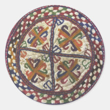 Broderie tribale afghane : Dessus du chapeau Autocollants