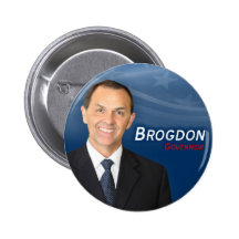 Brogdon excité pour le bouton du Gouverneur Pin's