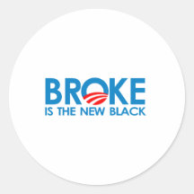 Broke est le nouveau noir autocollant rond