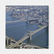 Brooklyn et Manhattan de l'air, New York, Etats-Un Magnets Pour Réfrigérateur