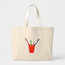 Brosses à dents et tasse sacs en toile