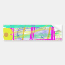 Brosses colorées de résumé autocollant pour voiture
