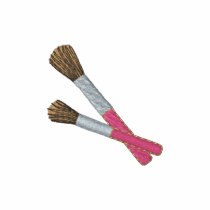 Brosses de maquillage polos brodés