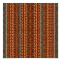 Brown à la mode et Aztèque orange de Chevron Impression Photo
