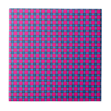 Brown bleu, et plaid rose carreaux en céramique