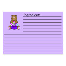 Brown et ours pourpre de Polkadot Cartes De Visite Professionnelles