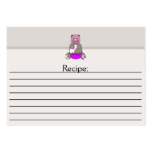 Brown et ours rose de Polkadot Carte De Visite