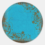 Brown et Teal Autocollants