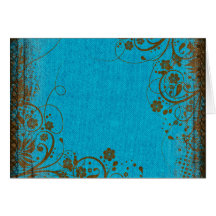 Brown et Teal Carte De Vœux