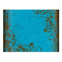 Brown et Teal Cartes Postales