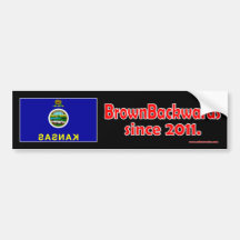 BrownBackwards Bumper Stickers