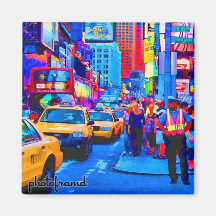 Bruit du Times Square 2 Magnets Pour Réfrigérateur