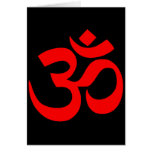 Bruit mystique de symbole de l'OM dans indou et le Cartes De Vœux