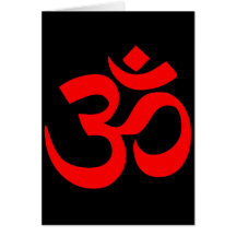 Bruit mystique de symbole de l'OM dans indou et le Cartes De Vœux