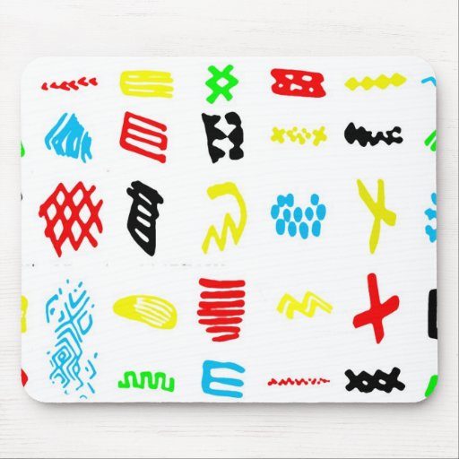 bruit primitif de symboles tapis de souris