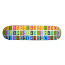 Bruit psychédélique de bande de mélange skateboards customisés