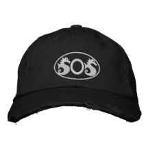 Bruits de chapeau (SOS) brodé par hippocampe de si Casquettes De Baseball Brodées