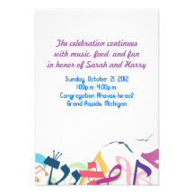 BRUITS de la carte de partie de Mitzvah de barre d Invitations Personnalisées