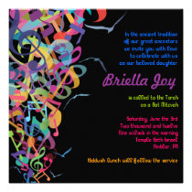 BRUITS de l'invitation de Mitzvah de barre de batt invitations