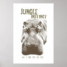 Brun de ton de la jungle Instinct™_Kiboko_2 Posters