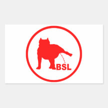 BSL - PITBULL AUTOCOLLANTS RECTANGULAIRES