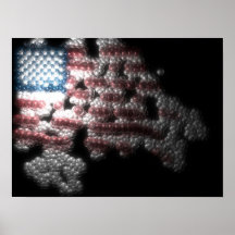 BubbleAmericanFlag2007-12-16 Posters