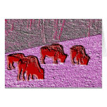 Buffalo de rose d'art de bruit carte