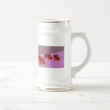 Buffalo de rose d'art de bruit tasse à café