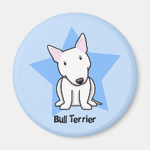 Bull-terrier de blanc d'étoile de Kawaii Magnets
