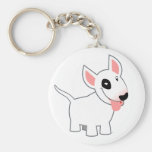 Bull-terrier mignon Keychain de bande dessinée porte-clés