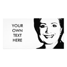 Bulle d'entretien de Hillary Clinton Cartes De Vœux Avec Photo
