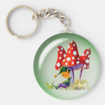 BULLE ELF de SOMMEIL et CHAMPIGNONS par SHARON SHA Porte-clef