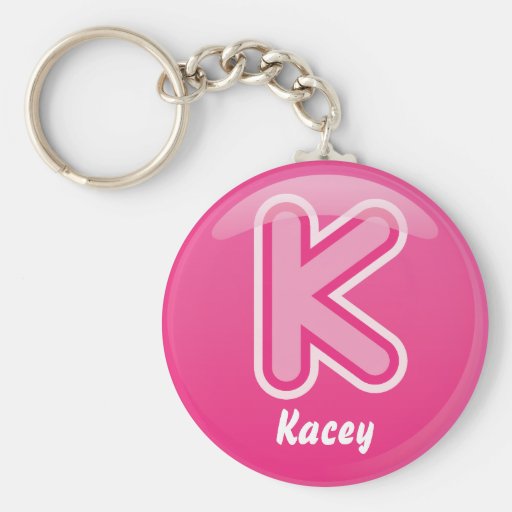 Bulle rose de la lettre K de Keychain Porte-clef