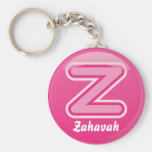 Bulle rose de la lettre Z de Keychain Porte-clé