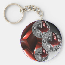 Bulle rouge Keychain Porte-clefs