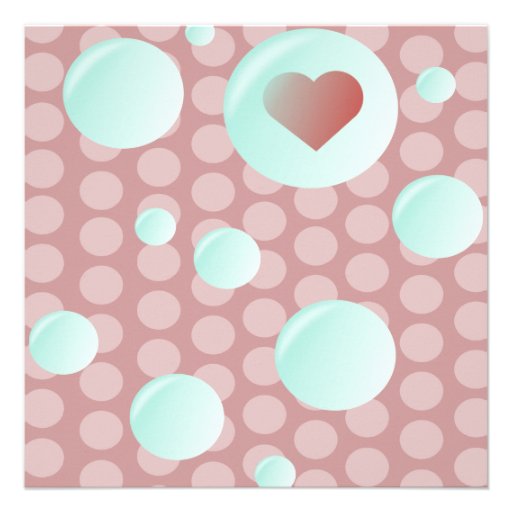 bulles de bulle d'amour invitations