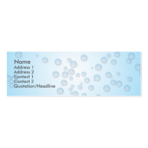 Bulles - maigres cartes de visite personnelles