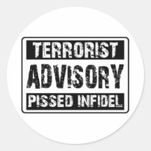 Bulletin de renseignements 3 de terroriste autocollants
