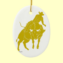 Bullrider en or ornements