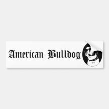 Bumpersticker américain de bouledogue autocollants pour voiture