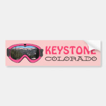 Bumpersticker rose trapézoïdal de lunettes de neig adhésif pour voiture