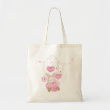 Bunnykins avec un grand coeur sacs fourre-tout