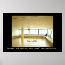 Bureau de PONCTUALITÉ de motivation/Anti-de motiva Affiches