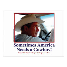 BUSH-HAT. - blanc-Cowboy-ENV Cartes Postales