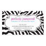 BUSINESS CARD bold zebra pattern black white