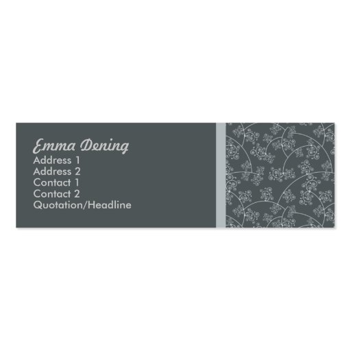 Businesscard élégant maigre cartes de visite professionnelles